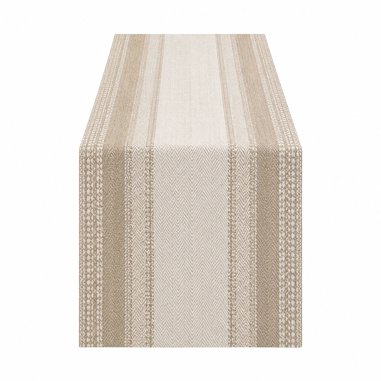 Camino de Mesa a Rayas Beige 180x35cm