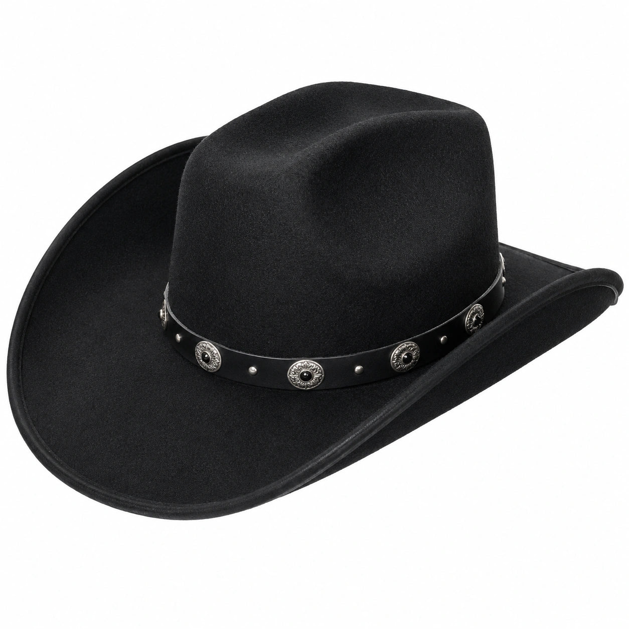 Sombrero Vaquero Negro con Cinta Decorativa