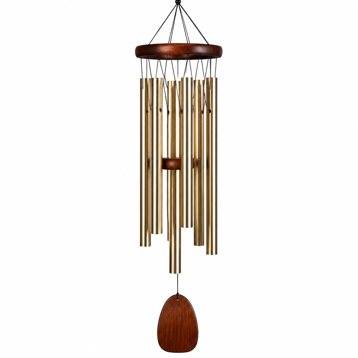 Campanillas de Viento Dorado y Marrón para Exteriores