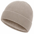 Gorro de Punto Beige con Forro Interior Unisex