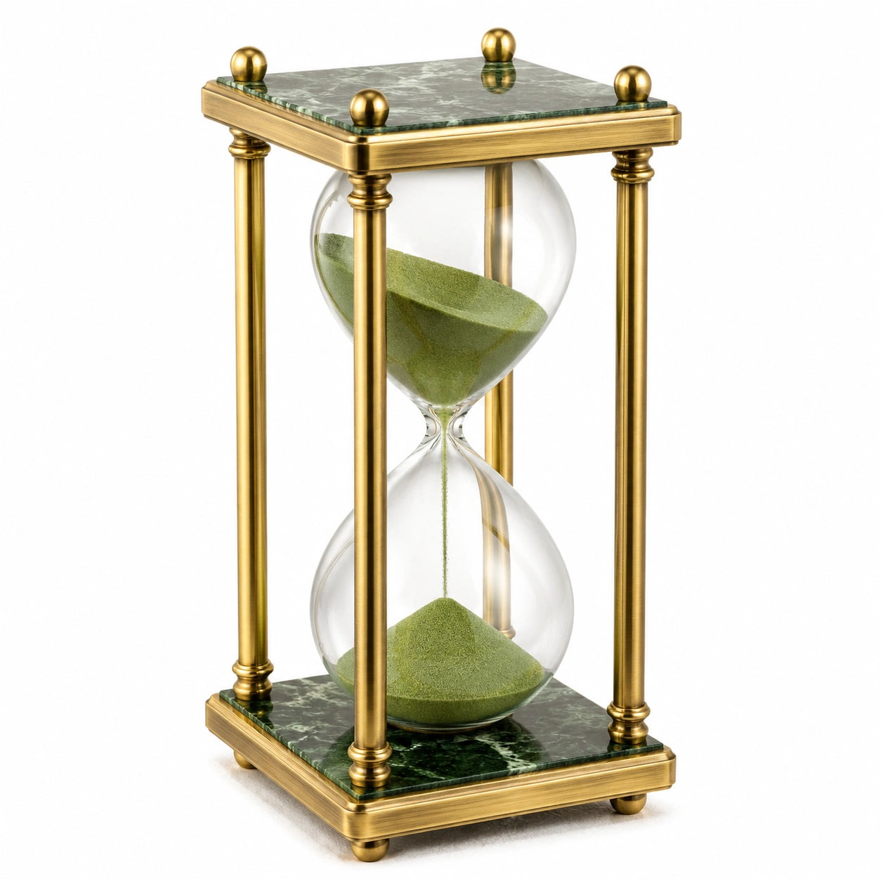 Reloj de Arena Decorativo 30 Minutos Dorado y Verde